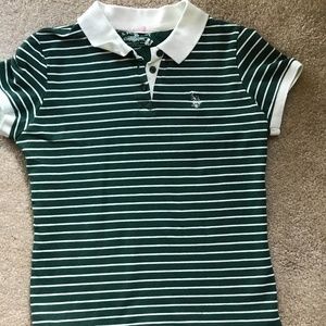 Striped Green And White Shirt